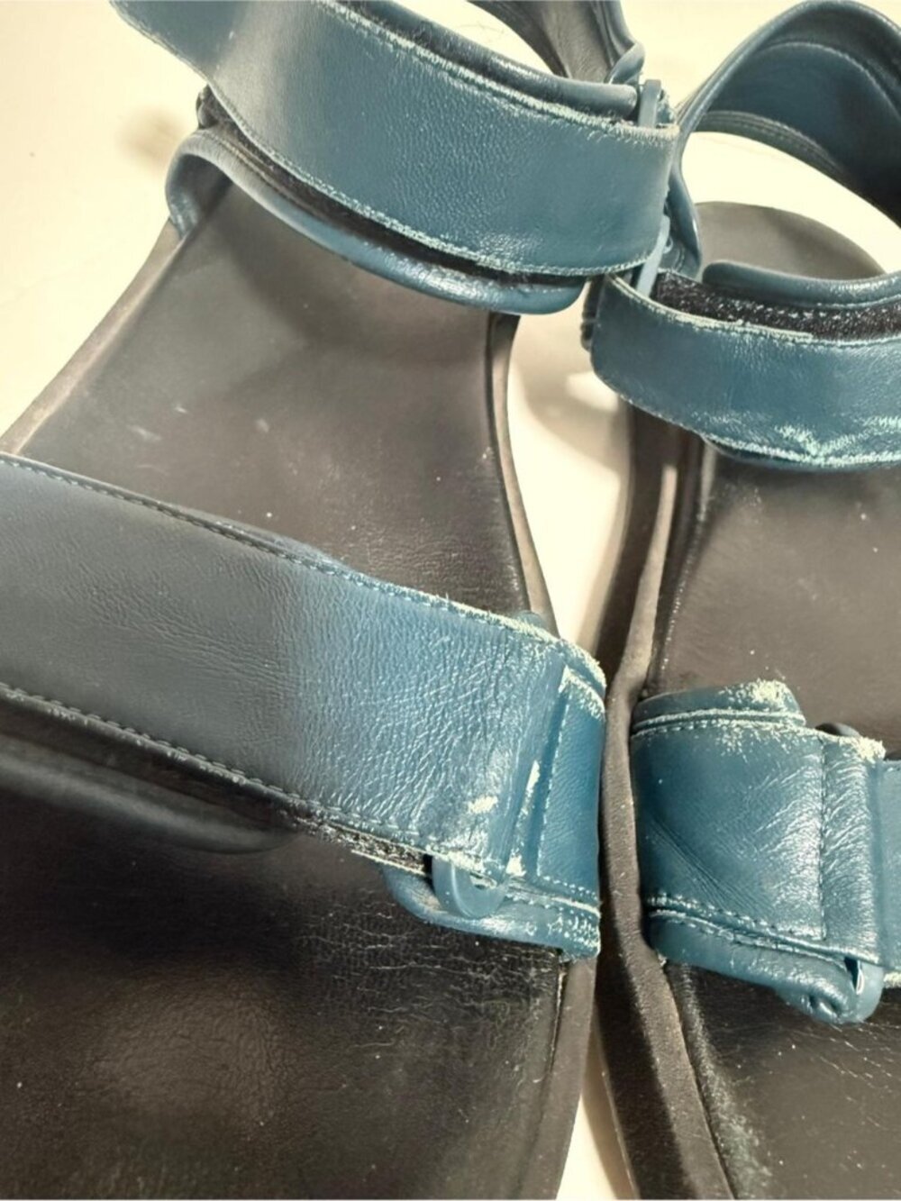 The Row Hook-And-Loop Flat Sandals Eggshell Nappa Leather EU 39.5 - Picture 7 of 13